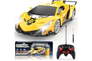 Mieryd Voiture Télécommandée, 1:18 Voiture de Course Cadeau pour Enfants 3 4 5 6 7 8 Ans, Véhicule Téléguidée Radiocommandé avec LED Lumière RC Drift Cars Jeux Intérieur Extérieur Jouet Garçon Fille