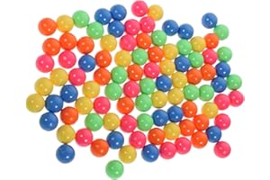 jojofuny Lot de 100 boules de rechange multicolores de 15 mm en plastique coloré pour apprendre à compter les probabilités - 5 couleurs