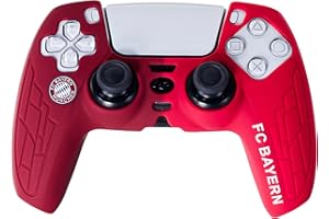 FANTROLLER Officially Licensed Protective Case Compatible with PS5 Controller Accessories FC Bayern Munich Non-Slip Protective Skin Case for FIFA and Bundesliga Fans