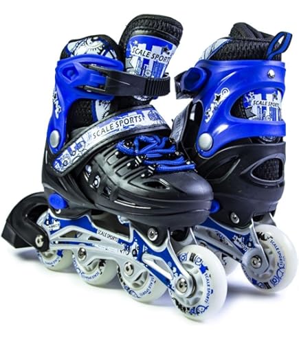 Rollers en Ligne pour Enfants/Adolescents MENGDA - Taille réglable - Rouleau Luminous S(27-32