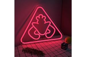 GTOTd FNAF Neon Sign (37.5 x 32 cm) Horror Games Cartoon LED Light Lamp Acrylic Sign for Bedroom Wall Window Decor Gaming Light Accessory Gifts for Boys Teens