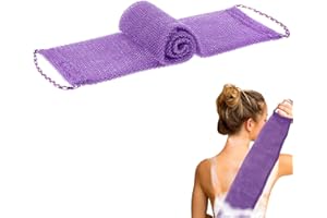 LUOQUN88 1 Pcs African Exfoliating Net, African Net Sponge Exfoliating Back Scrubber for Shower African Long Wash Net Shower Sponges Exfoliating Loofahs for Women Men Body Washing Accessories-Purple