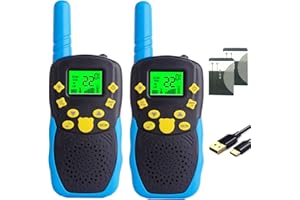 TUCHUNME Walkie Talkie Kinder,Wiederaufladbar 8 Kanäle Draußen Spielzeug Funkgeräte mit Taschenlampe Geschenke für Jungen und Mädchen Lange Reichweite für Ausflug Abenteuer im Freien,Camping,Wandern
