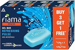 Fiama Di Wills Men Refreshing Pulse Gel Bar 125g (Buy 3 get 1 Free)