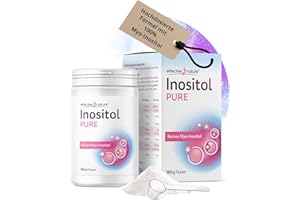 ‎EFFECTIVE NATURE effective nature Inositol Pure 180 g - Hochreines Myo-Inositol Pulver - Geschmacksneutral - 4000 mg pro Tagesdosis - Gut Löslich - Vegan - Ohne Zusätze