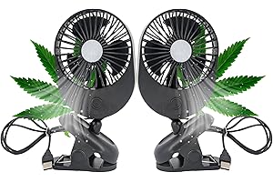 TronicXL 2 Stück Grow USB Ventilator mit Clip Klemme Klemmventilator I Clipventilator für Homebox Growbox Growschrank Secret Jardin GrowPro DiamondBox Zelsius Mars Hydro USB Mini Lüfter