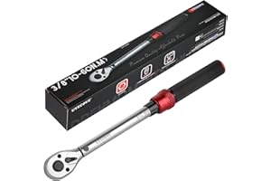 UYECOVE 3/8-inch Drive Click Torque Wrench 10-60Nm/7.4-44.3FT.LB, Torque Wrench 3/8 Inch 72-Tooth Torque Wrench for Motorcycle, Bicycle, MTB