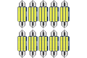 XEERUN Auto Innen Beleuchtung, 10 Stück LED Soffitte 12V 41mm, Led Innenbeleuchtung Auto, Auto Soffitte, Kennzeichenbeleuchtung, Kofferraumlicht, Auto Zubehör