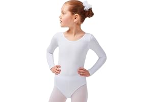 tanzmuster Ballettanzug Mädchen Langarm - Lilly - (Größe 92-170) aus Baumwolle, Ballettbody Kinder Ballett Trikot