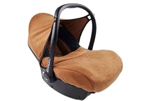 BAMBINIWELT BY RAFAEL K. BAMBINIWELT kompl. Ersatzbezug für Maxi-Cosi CabrioFix 7-tlg., Bezug für Babyschale, Sommerbezug Cabrio Fix SCHWARZ/BRAUN XX