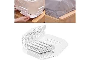 Nokwocy 4 uchwyty na prześcieradło, wzmocniony uchwyt na prześcieradło, pasuje do materacy (grubość 6 cm-15 cm), 4 regulowane wysokości mocowania prześcieradła do pościeli, utrzymuje prześcieradło