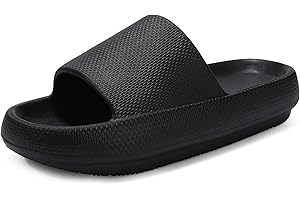 Donpapa Badeschuhe Damen Pummys Original Badeschlappen rutschfest Hausschuhe rutschfest Badelatschen Pantoletten Herren Sommer Cozy Cloud Slides Schlappen