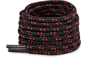 TIESTRA Cordones Redondos de Botas, Cordones Resistente y Duraderos para Botas, Calzado de Seguridad y Zapatos de Senderismo - Poliéster, 75-150 cm, 19 Colores