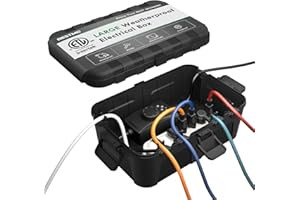 RESTMO Extra Large Waterproof Electrical Box (12.6×8.7×5.1 in), IP54 Weatherproof Outdoor Outlet Cover, Protect Outlet, Plug, Timer, Power Strip (Not Included), Holiday Light Decoration, Black