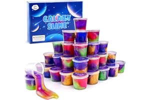 JAMDESDW Slime Set with Mini 32 Pack Galaxy Slime, Schleim Kinder Putty Spielzeug Geschenke,Schleim Selber Machen Set,Super Weich und Nicht Klebrig