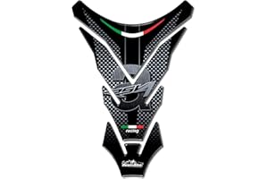 Resin Bike Aufkleber Motorrad Kompatibel Mit Aprilia RSV4. Schutz Tankpad Motorrad Von Hülle PU Graffi. Aufkleber 3D mit Harz Beschichtet für Alle Jahrgänge - Wirkung Kohlenstoff
