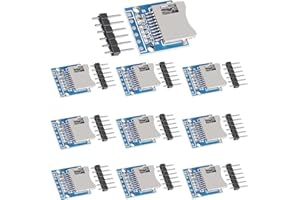 Youmile 10 Piezas Módulo de Tarjeta SD Módulo de Lector de Adaptador de Tarjeta Micro SD SDHC TF con Chip de conversión de Nivel de Interfaz SPI con pinheader para Arduino
