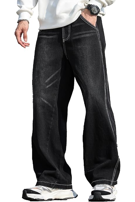 Pantaloni Lavoro Uomo Pantaloni Jeans Larghi Uomo Denim