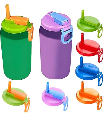Couvercles Anti-fuite Pour Canettes Avec Paille - Lot De 4 Couleurs, Silicone Réutilisable