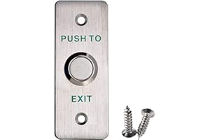 UHPPOTE Interruption Bouton de Sortie Exit Déverrouillage Panneau en Acier Inoxydable pour la Porte Creuse