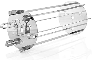 BBQ-Toro Uniwersalny stojak na rożen z 6 szaszłykami, kosz do grillowania