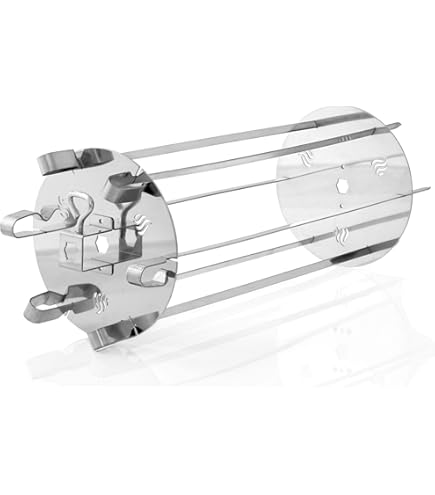 Girarrosto Elettrico Made In Italy | Portata 38 Kg | Con Spiedo E Planetario | Per Arrosti Perfetti - Foto 4