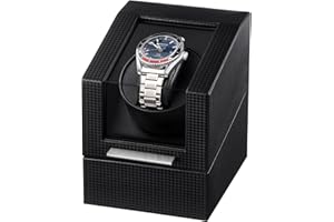 ProCase Watch Winder for Automatic Watches, Single Automatic Watch Winder Rotator Shaker Box with Quiet Motor and Flexible Pillow, Rotating Watches Case Gifts for Men Women -1 Slot