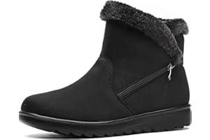 Vunavueya Damen Winterstiefel Warm gefütterte Winterschuhe Schneestiefel Winter Schlupfstiefel Kurzschaft Stiefel Boots Schuhe 35-41.5