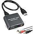 Ozvavzk HDMI Audio Extractor 4K 60Hz HDMI 2.0 Audio Extractor HDMI Optical Audio Splitter Adapter SPDIF Optisch 5.1CH 3.5mm S