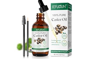 100 % ren ekologisk ricinolja - kallpressad ekologisk ricinolja för hårväxt - naturlig ricinolja för kropp, naglar, fransar och ögonbryn - 60 ml