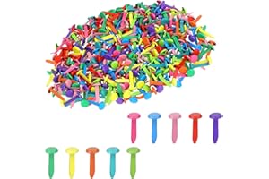 ANYUANKW 300 Pezzi Fermacampioni Piccoli Mini Scrapbooking Brads Colorati Metallo Elementi di Fissaggio in Carta per Fabbricazione Artigianale Scrapbooking Fai da Te
