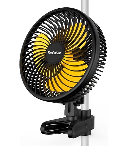 Aygrochy 10 W Grow ventilator met clip, EC-motoren, groeiventilator met 10 snelheden, IP-44 bescherming, groeiende clip-on ventilator voor tent, niet oscillerend (handmatig oscillerend Aygrochy 10 W Grow ventilator met clip, EC-motoren, groeiventilator met 10 snelheden, IP-44 bescherming, groeiende clip-on ventilator voor tent, niet oscillerend (handmatig oscillerend