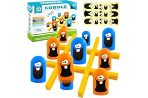 YEAPEAK Juego Gobblet, Juguetes Tic TAC Toe, Juego Gobblet Tic TAC Toe, Juego De Mesa para 2 Jugadores Big Eat Small Game, Juego Big Eat Small Juegos Clásicos De Mesa Educativos Tempranos