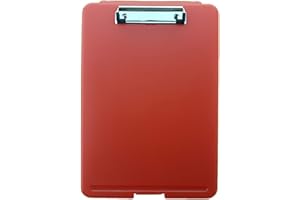 E&A DISTRIBUTION LIMITED A4 Clipboard Box File Durable Waterproof Document Filing Storage Case Office (Red)