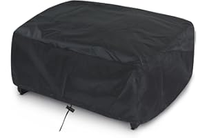 BRUWAA Custodia protettiva per Plancha, dimensioni 56 x 50 x 20 cm, facile da montare, resistente all'acqua e alla polvere, anti UV, nera, copertura universale per Plancha