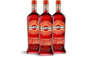 MARTINI Fiero roter Wermut Aperitif, 14,4% vol., 3 x 75cl / 750ml, süßer Wermut angereichert mit handgeschnittenen spanischen Orangenschalen