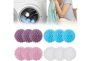 BAOSROY Palle per Lavatrice Asciugatrice,12pcs Dryer Balls per Asciugatrice,Palline per Asciugatrici,Palline per Lavatrici,Riutilizzabili Palle per Bucato,Riutilizzabili Pulizia dei Vestiti