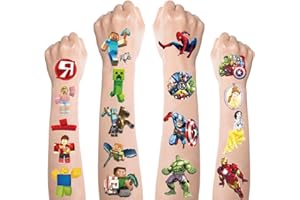 GSXNKK Tattoos for Kids, Boys Girls - Waterproof Temporary Tattoo Stickers for Birthday Party Bag Filler, School Rewards Gifts (Mixed 10 Sheets)