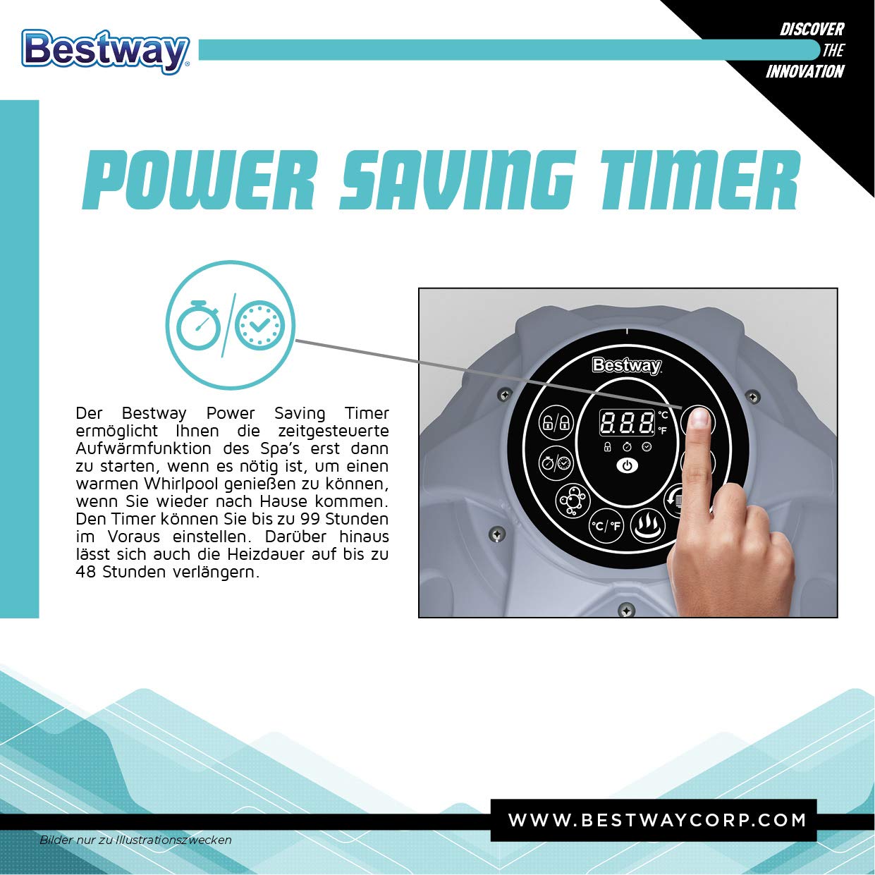 Bestway Lay-Z-Spa St. Moritz AirJet, Whirlpool rund aufblasbar mit Massagefunktion, 216x216x71 cm – Bild 9