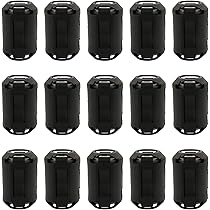 15 Ferritkerne Clip-On – 13mm Innendurchmesser – Gegen RFI/EMI Für USB, Audio, Video, Stromkabel – Rauschunterdrückung