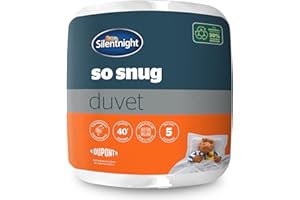 Silentnight So Snug King Size Bed Duvet Quilt, 13.5 Tog Winter Warm Cosy Thick Duvet Hypoallergenic and Machine Washable, King, White, 533386GE