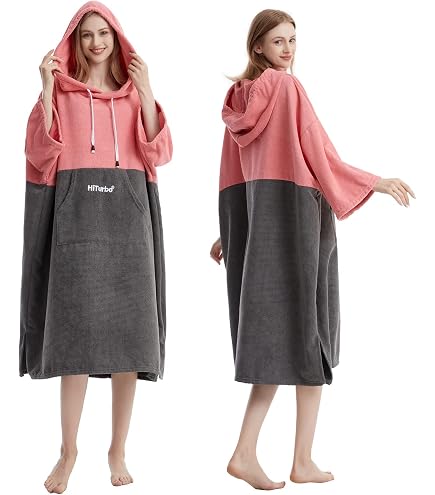 Odot Poncho Surf Microfibre – Robe De Plage à Capuche, Séchage Rapide, Grand