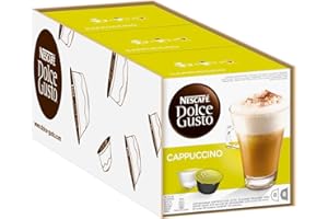 NESCAFÉ Dolce Gusto Cappuccino Arabica i Robusta/kawa pełnotwarzowa i luźna pianka mleczna/kapsułki zabezpieczone aromatem / 3 sztuki (3 x 16 kapsułek)