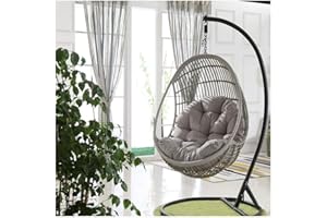 YLXD Hamaca colgante con forma de huevo, cojín para asiento columpio colgante, cojín para silla con columpio suave antideslizante para colgar la hamaca, 90 x 120 cm (sin sillón colgante)