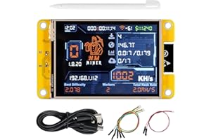 FREENOVE Bitcoin Miner NMMiner NerdV2, ESP32 CYD 2.8 Inch Touch Display, 240x320 Pixel TN TFT LCD Screen ST7789 Driver, Dual-core 32-bit 240 MHz Microcontroller WiFi+BT, C Code LVGL Tutorial