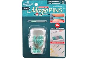 Taylor Seville Originals - Taylor Seville Originals Comfort Grip Heat Resistant Fine (0.5 x 36mm) Patchwork Magic Pins - 50 Pieces