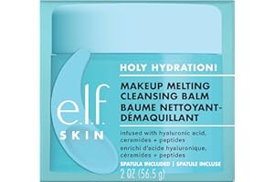 ‎E.L.F. e.l.f. SKIN Holy Hydration! Makeup Melting Cleansing Balm, Facial Cleanser & Makeup Remover, Enriched with Hyaluronic Acid, Vegan & Cruelty Free, 56.5 g