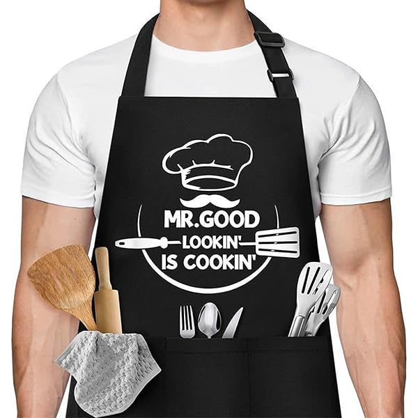 Tablier Cuisine Humoristique Homme - Cadeau Drôle Barbecue