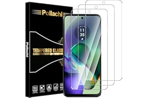 Pollachi [3 sztuki folii ochronnej do Motorola Moto G54 Power 2024, szkło pancerne, folia szklana o twardości 9H, ochrona przed pęcherzykami powietrza, folia ochronna na wyświetlacz HD do Moto G54