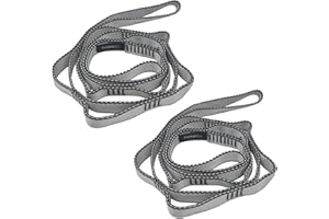 FORBELL 2 pcs Daisy Chains Adjustable Nylon Climbing Straps Yoga Hammock Extension Straps